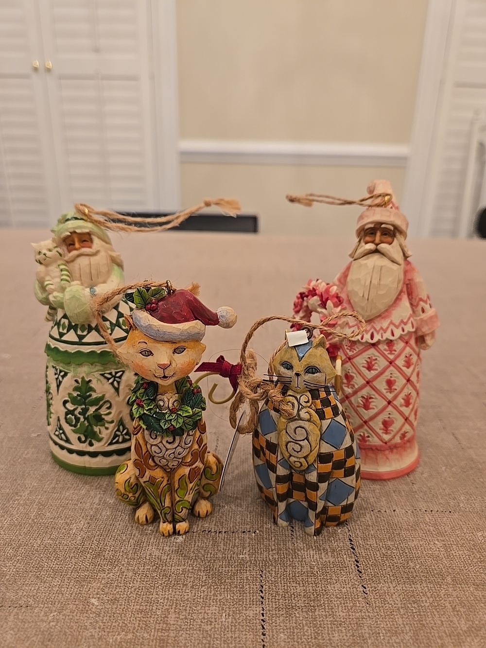 Jim Shore 4 Christmas Hanging Ornaments